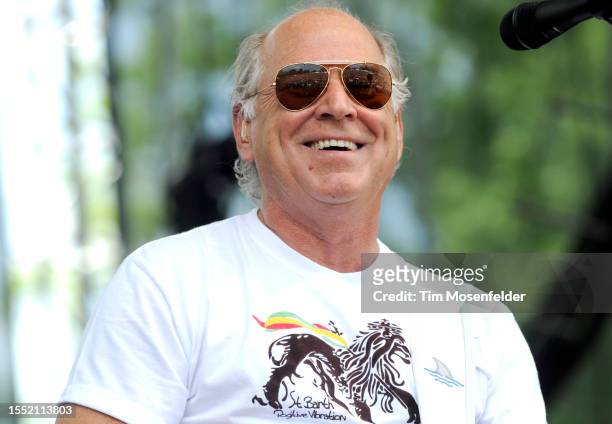Jimmy Buffett performs with Ilo and the Coral Reefer Allstars during Bonnaroo 2009 on June 13, 2009 in Manchester, Tennessee.