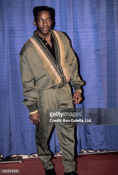 Singer Bobby Brown attends the United Negro College Fund's 46th Annual Awards Dinner/Frederick D. Patterson Award to Whitney Houston on March 8, 1990...