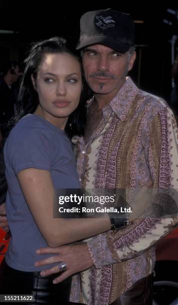 Actress Angelina Jolie and Billy Bob Thornton attend the world premiere of "Gone In 60 Seconds" on June 5, 2000 at Mann Theater in Westwood,...