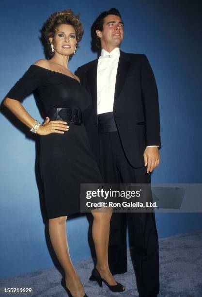 Actress Raquel Welch and son Damon Welch attend the 39th Annual Primetime Emmy Awards on September 20, 1987 at Pasadena Civic Auditorium in Pasadena,...