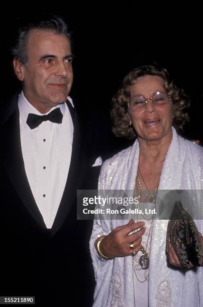 Actor Maximillian Schell and Natasha Schell attend Seventh Annual American Cinema Awards on January 27, 1990 at the Beverly Hilton Hotel in Beverly...
