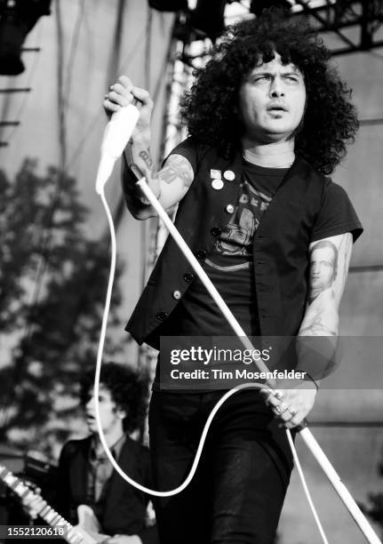 Cedric Bixler-Zavala of The Mars Volta performs during Bonnaroo 2009 on June 13, 2009 in Manchester, Tennessee.