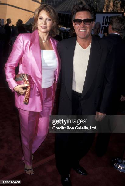 Actress Raquel Welch and husband Richard Palmer attend the "Bowfinger" Universal City Premiere on August 10, 1999 at Universal Amphitheatre in...