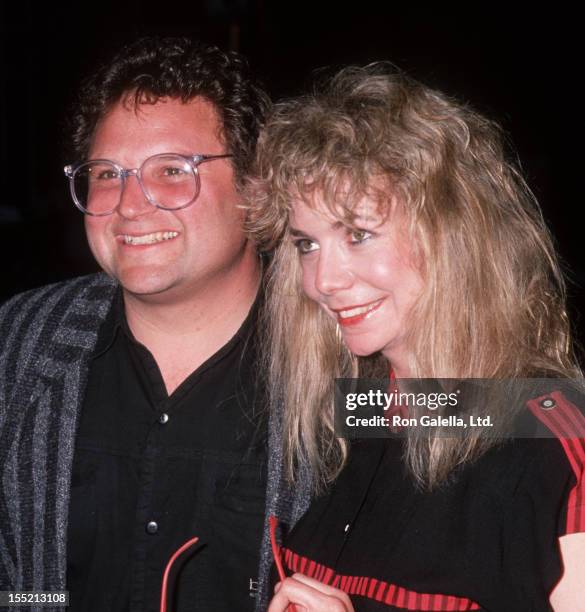 Actor Stephen Furst and wife Lorraine Wright attend the premiere of "Dream Team" on April 4, 1989 at Universal Studios in Universal City, California.