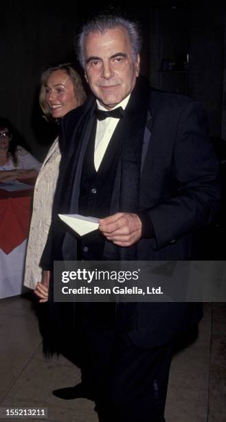 Actor Maximillian Schell and Natasha Schell attend Fourth Annual Britannia Awards Honoring Martin Scorsese on December 10, 1993 at the Beverly Hilton...