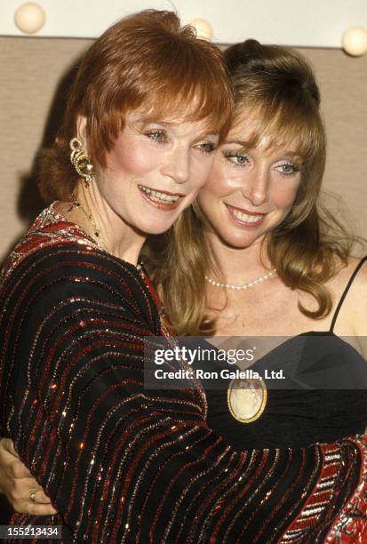 Actress Shirley MacLaine and daughter Sachi Parker attend the 31st Annual Thalians Ball on October 11, 1986 at Century Plaza Hotel in Los Angeles,...