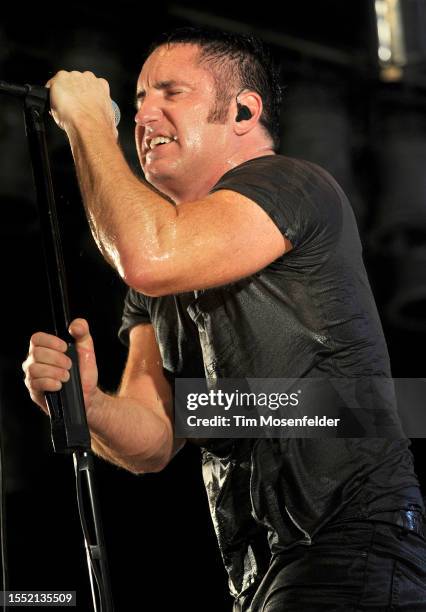 Trent Reznor of Nine Inch Nails performs during Bonnaroo 2009 on June 13, 2009 in Manchester, Tennessee.