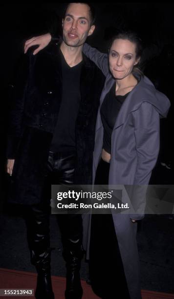 James Haven and actress Angelina Jolie attend the world premiere of "Girl Interrupted" on December 8, 1999 at the Cinerama Dome Theater in Hollywood,...