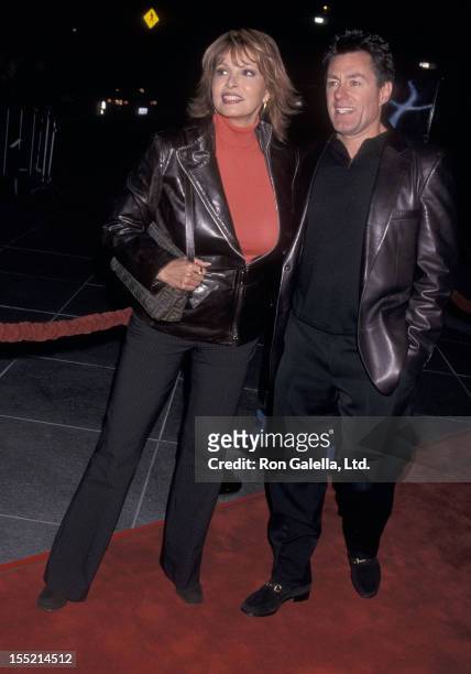 Actress Raquel Welch and husband Richard Palmer attend the "Dragonfly" Los Angeles Premiere on February 18, 2002 at the DGA Theatre in Los Angeles,...