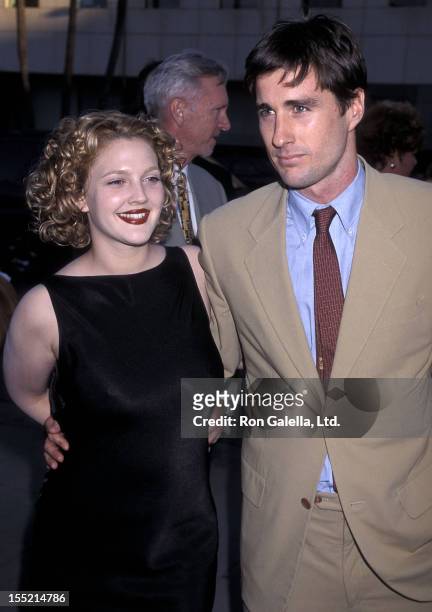 Actress Drew Barrymore and actor Luke Wilson attend the "Ever After" Beverly Hills Premiere on July 29, 1998 at the Samuel Goldwyn Theatre in Beverly...