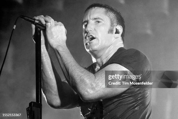 Trent Reznor of Nine Inch Nails performs during Bonnaroo 2009 on June 13, 2009 in Manchester, Tennessee.