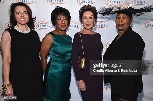 Lupus LA Co-Chair Janice Arouh, executive producer Carolyn Folks, publicist Carrie Brillstein and Dr. Ladoris McClaney arrive to the Lupus LA 10th...