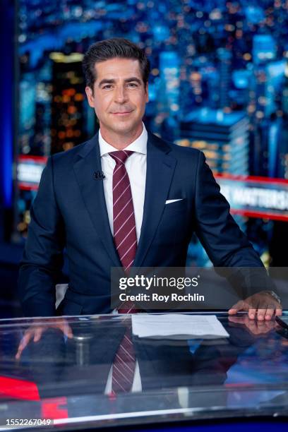 Host Jesse Watters as "Jesse Watters Primetime" Debuts On Fox News at Fox News Channel Studios on July 17, 2023 in New York City. "Jesse Watters...