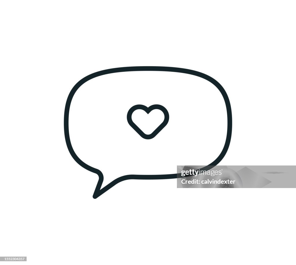 Emoticon reaction on speech bubble line icon style