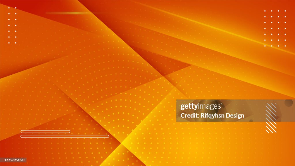 Abstrakter geometrischer Kreishintergrund mit orangefarbenem Farbverlauf. Moderner futuristischer Hintergrund