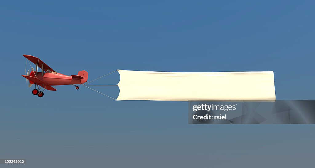 Flugzeug Abschleppen einen banner
