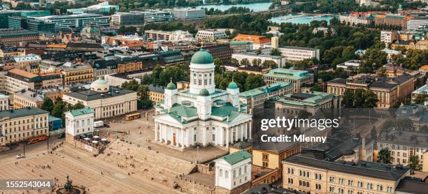 helsinki finland cityscape helsinki cathedral in kruununhaka - huvudstäder bildbanksfoton och bilder