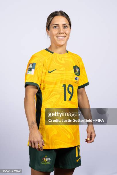Katrina Gorry of Australia poses for a portrait during the official FIFA Women's World Cup Australia & New Zealand 2023 portrait session on July 17,...