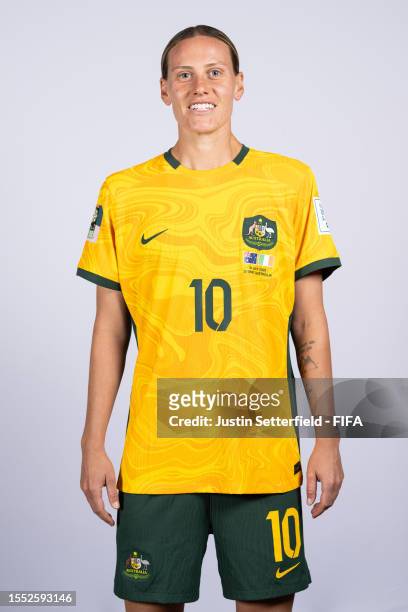 Emily Van-Egmond of Australia poses for a portrait during the official FIFA Women's World Cup Australia & New Zealand 2023 portrait session on July...