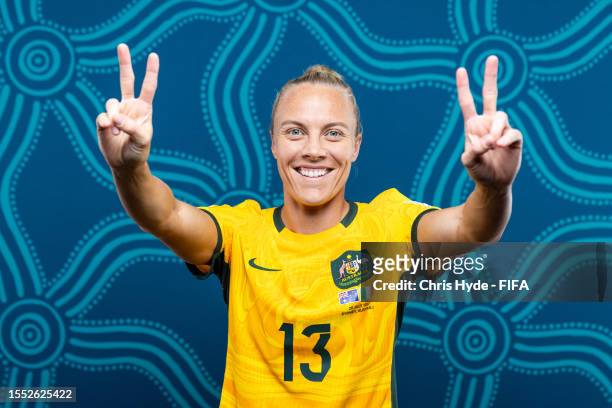 Tameka Yallop of Australia poses for a portrait during the official FIFA Women's World Cup Australia & New Zealand 2023 portrait session on July 17,...