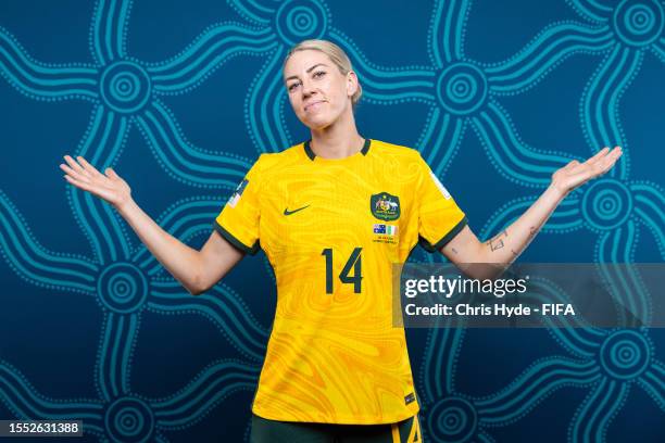 Alanna Kennedy of Australia poses for a portrait during the official FIFA Women's World Cup Australia & New Zealand 2023 portrait session on July 17,...