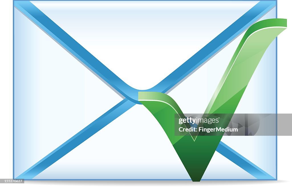Mail Check Sign Email With Check Mark High-Res Vector Graphic - Getty Images