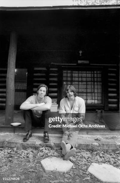 Boz Scaggs takes a break from recording his second album with producer Jann Wenner at Otis Redding's ranch on May 5, 1969 near Macon, Georgia.
