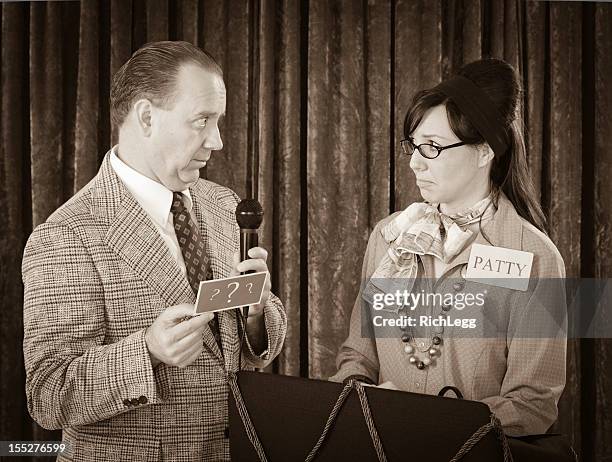 vintage game show - results show stockfoto's en -beelden