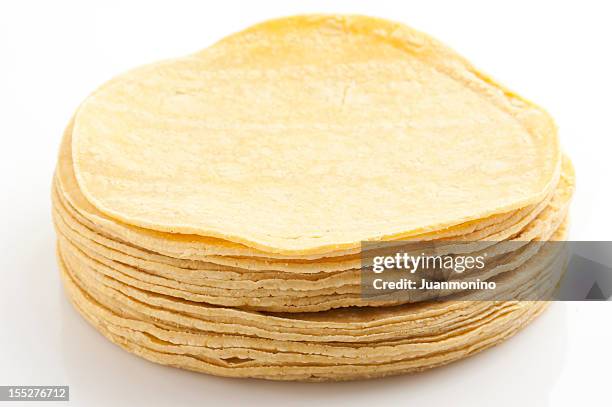 yellow corn tortillas - tortilla stock pictures, royalty-free photos & images