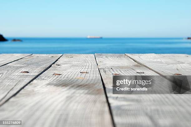 seascape - picnic table stock pictures, royalty-free photos & images