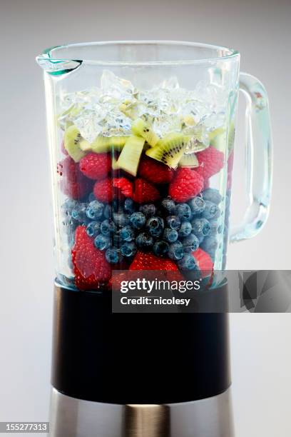 Blender with Fruit and Ice