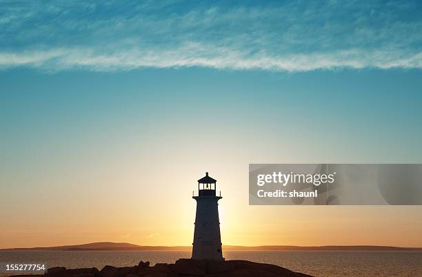 lighthouse silhouette - lighthouse sunset stock pictures, royalty-free photos & images