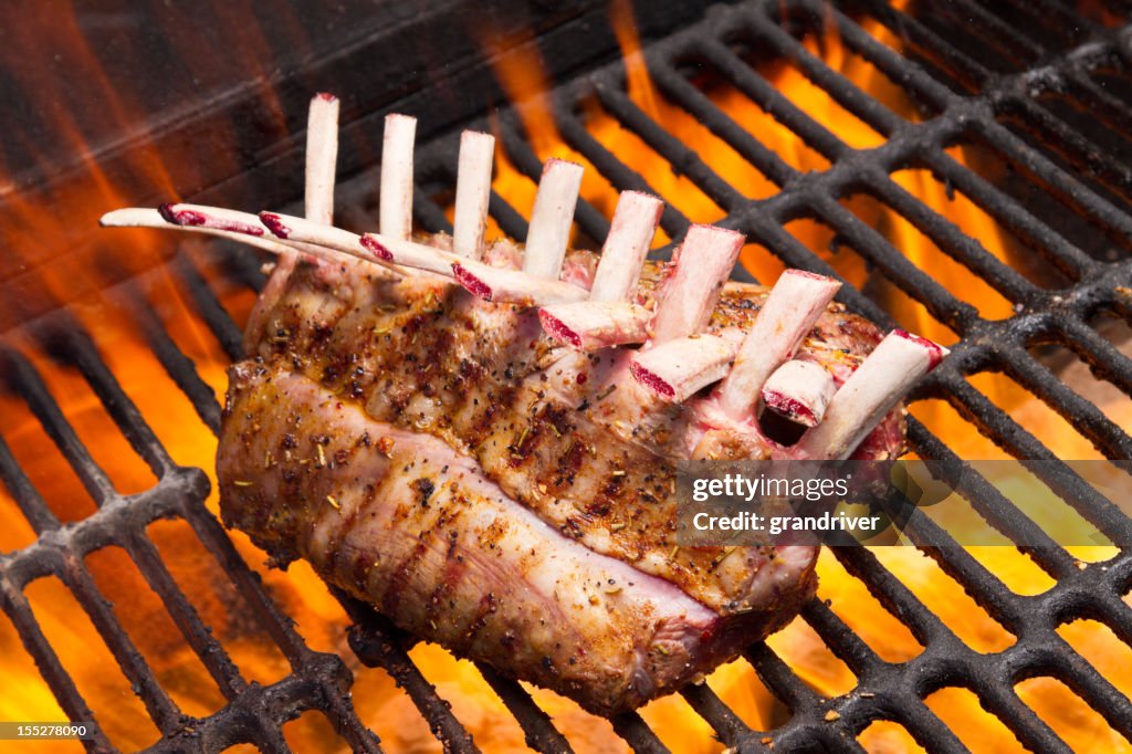 Rack Of Lamb On Grill High-Res Stock Photo - Getty Images