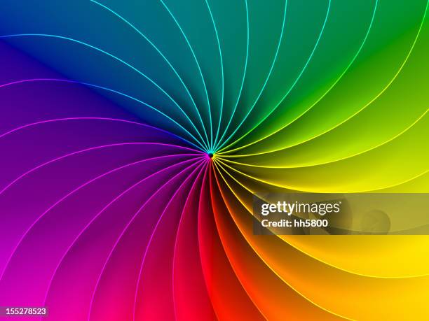 spiral chromatic color wheel of primary colors - palette stock pictures, royalty-free photos & images