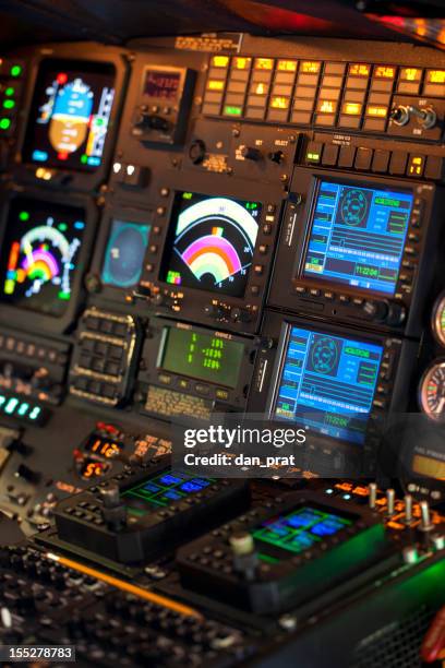 modern cockpit - aeroplane dashboard stock pictures, royalty-free photos & images