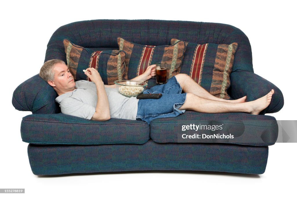 Man Lying on a Couch