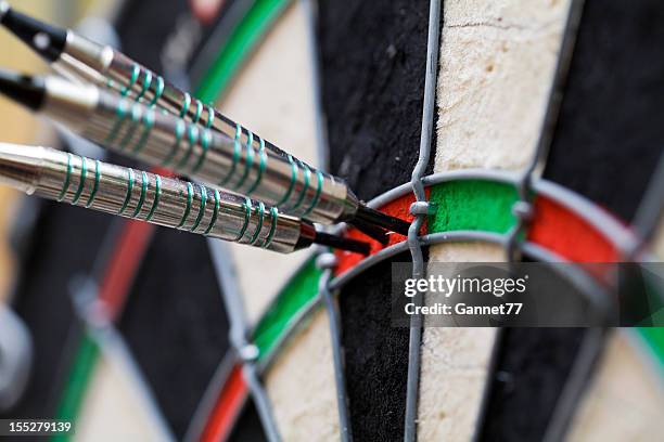 top score in darts - 180 points - darttavla bildbanksfoton och bilder