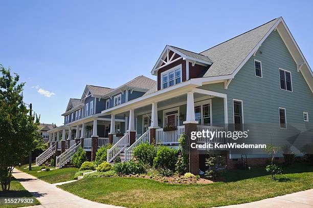 quiet suburban neighborhood - raleigh north carolina stock pictures, royalty-free photos & images