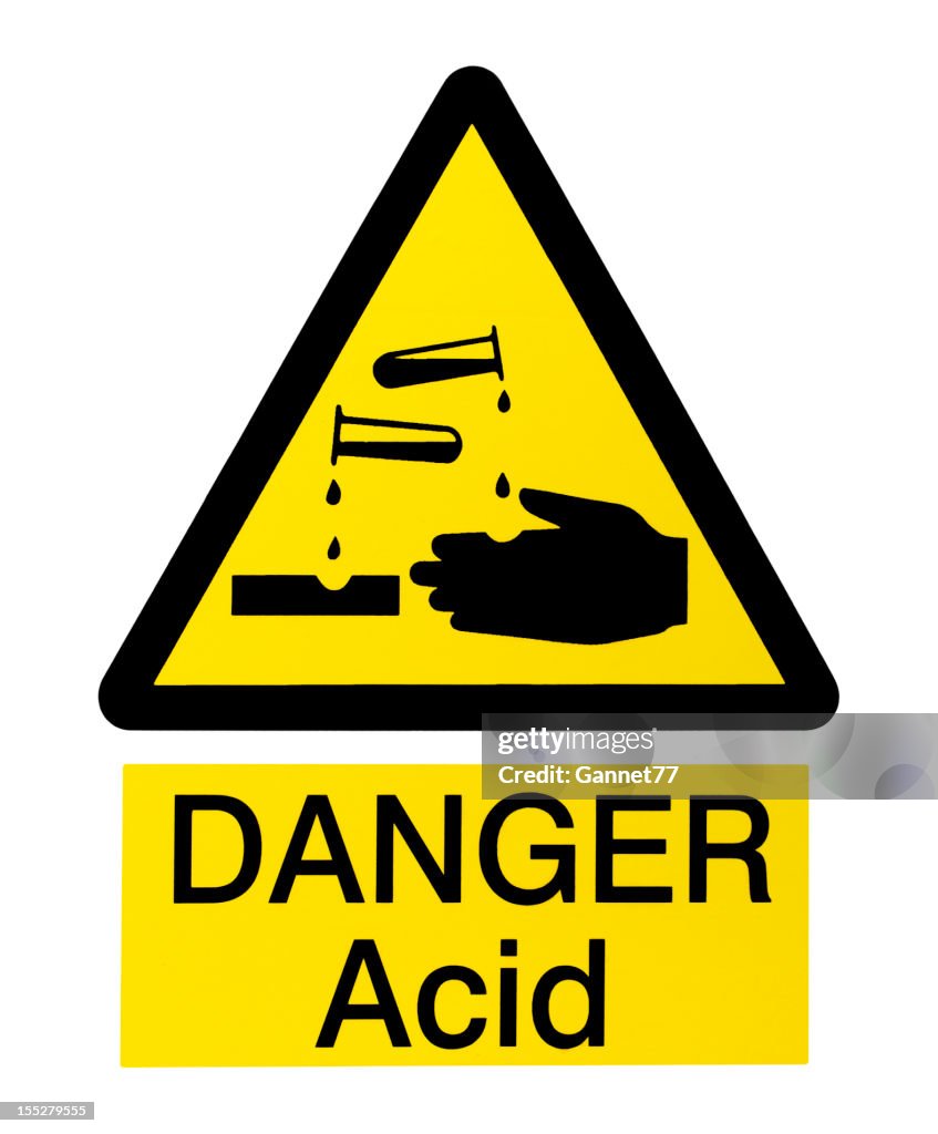 Base Danger Acid Danger Sign On White High-Res Stock Photo - Getty Images