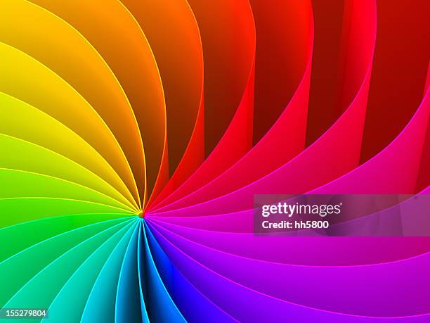 motif abstrait tourbillon de couleurs arc-en-ciel spectre - nuancier photos et images de collection