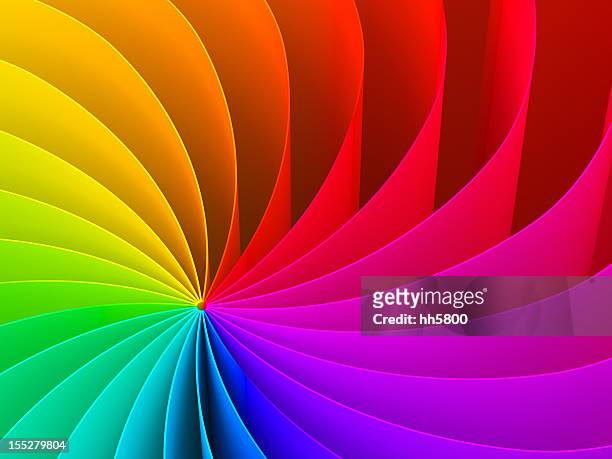 abstract swirl pattern of rainbow color spectrum - color image stockfoto's en -beelden