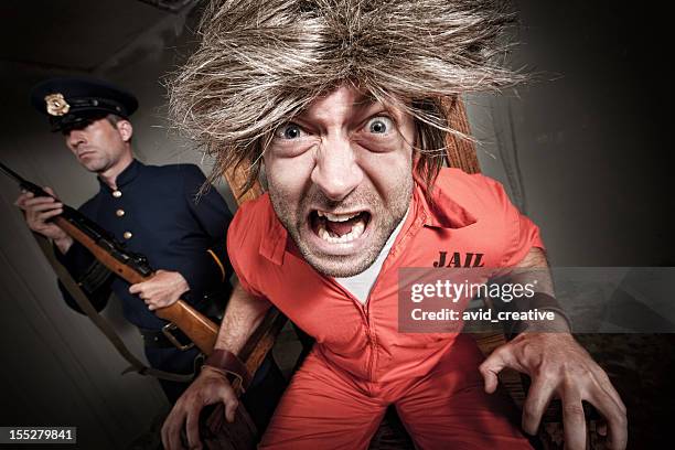 insane convict in electric chair - death row execution stock pictures, royalty-free photos & images