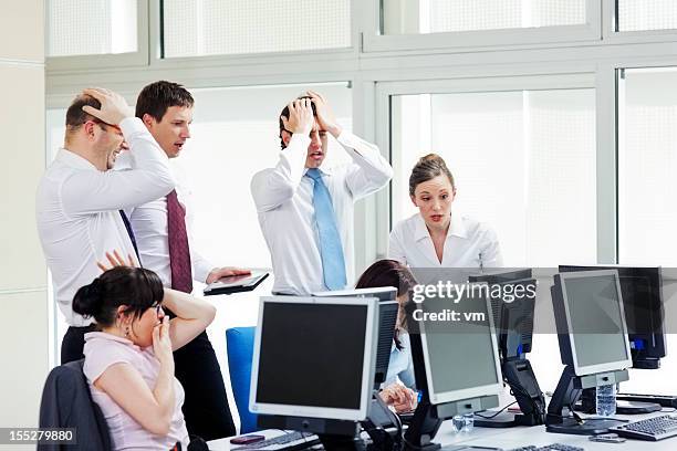 bad day in the office - technology failure stock pictures, royalty-free photos & images