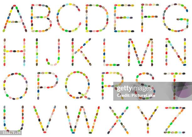 jellybean alphabet - b m stock pictures, royalty-free photos & images