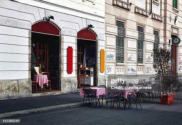restaurant. color image - milan cafe stock pictures, royalty-free photos & images