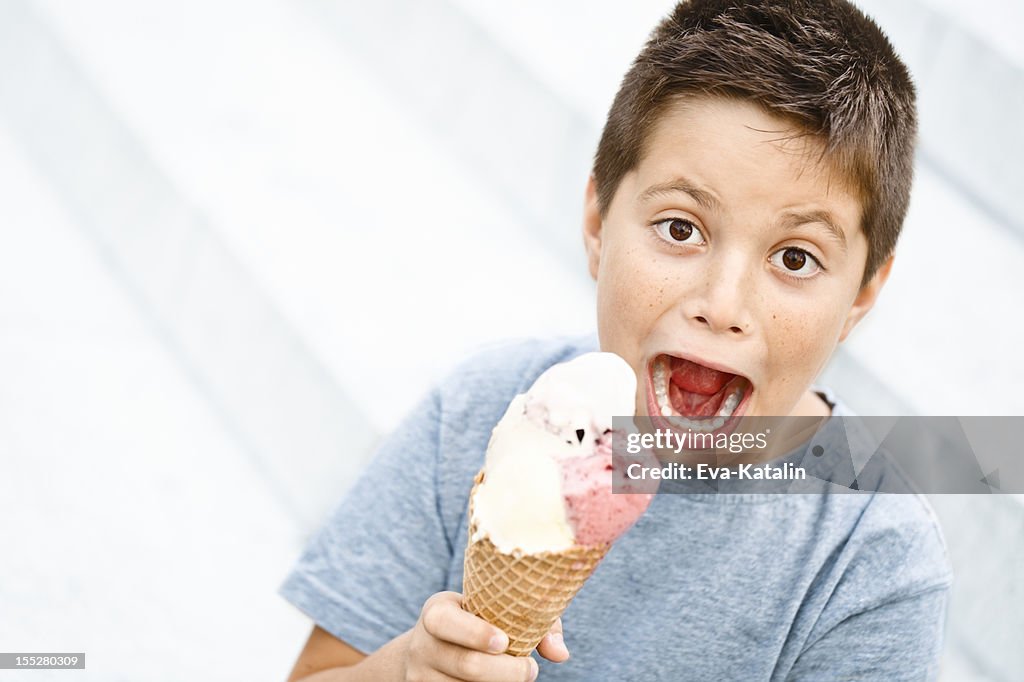 Enjoying ice-cream