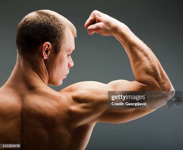 strong man - shoulder anatomy stock pictures, royalty-free photos & images