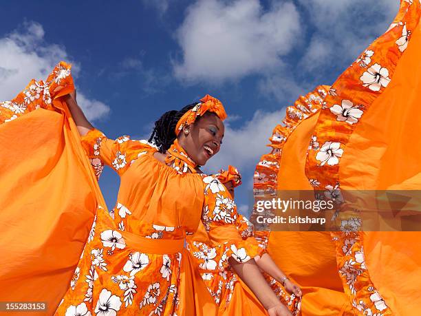 caribbean dancers - caribbean culture stock pictures, royalty-free photos & images