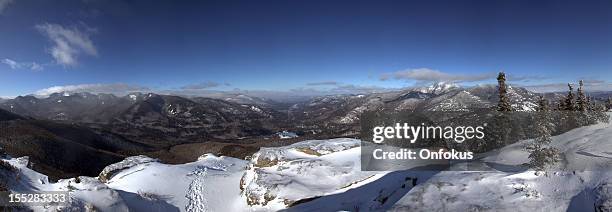 panoramic of noonmark mountain summit, adirondacks - adirondack mountains stock pictures, royalty-free photos & images