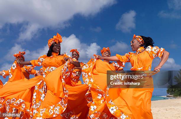 caribbean dancers - traditional culture stock pictures, royalty-free photos & images